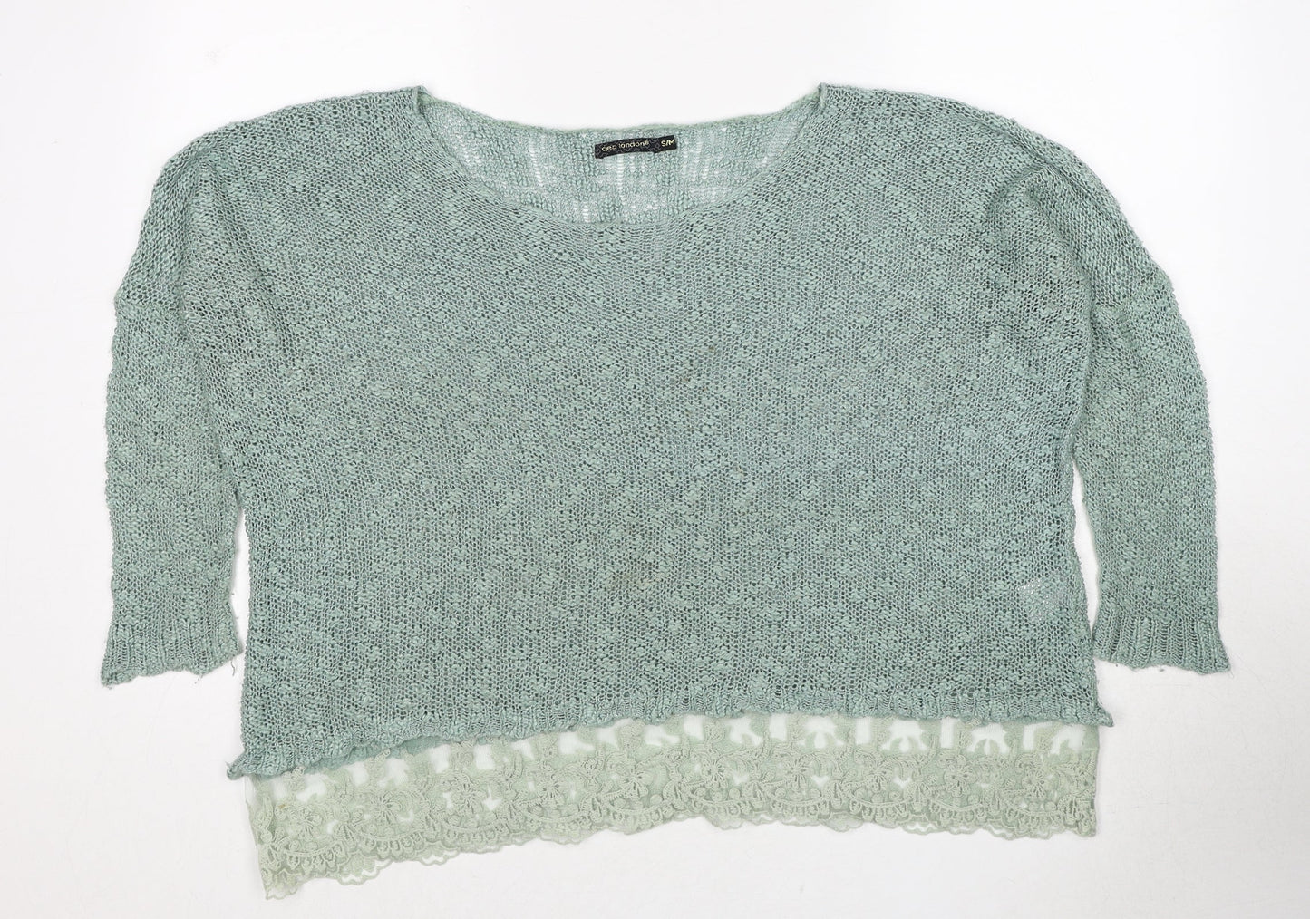 Womens UK Size S QED London Green Pullover Jumper