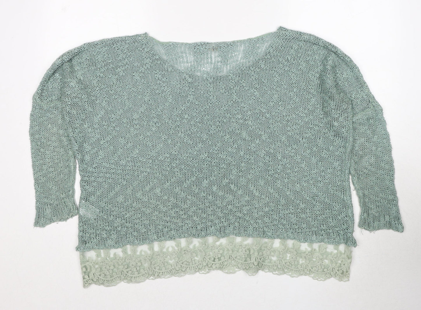 Womens UK Size S QED London Green Pullover Jumper