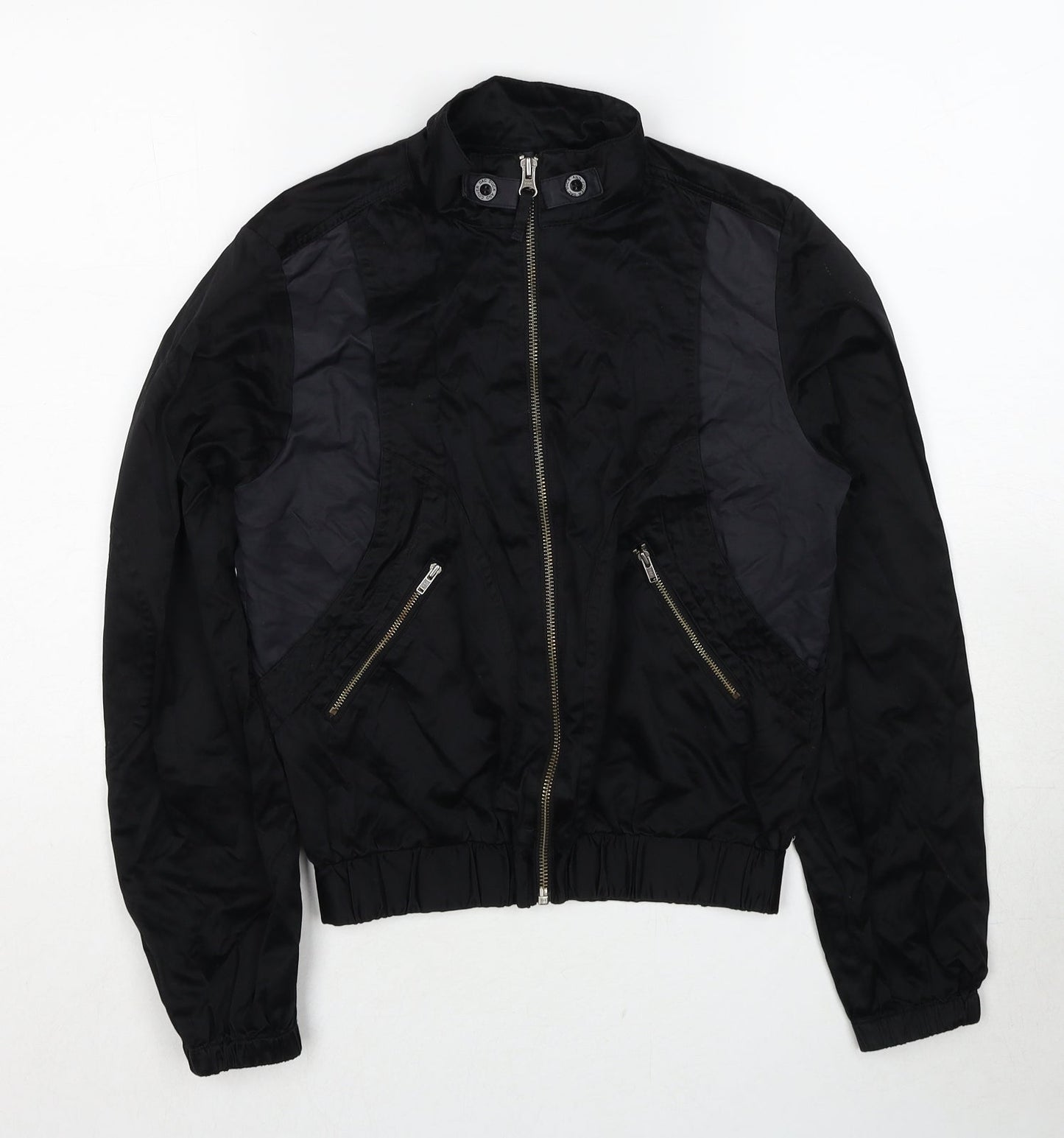 Duck and Cover Womens Black Bomber Jacket Jacket Size XS Zip