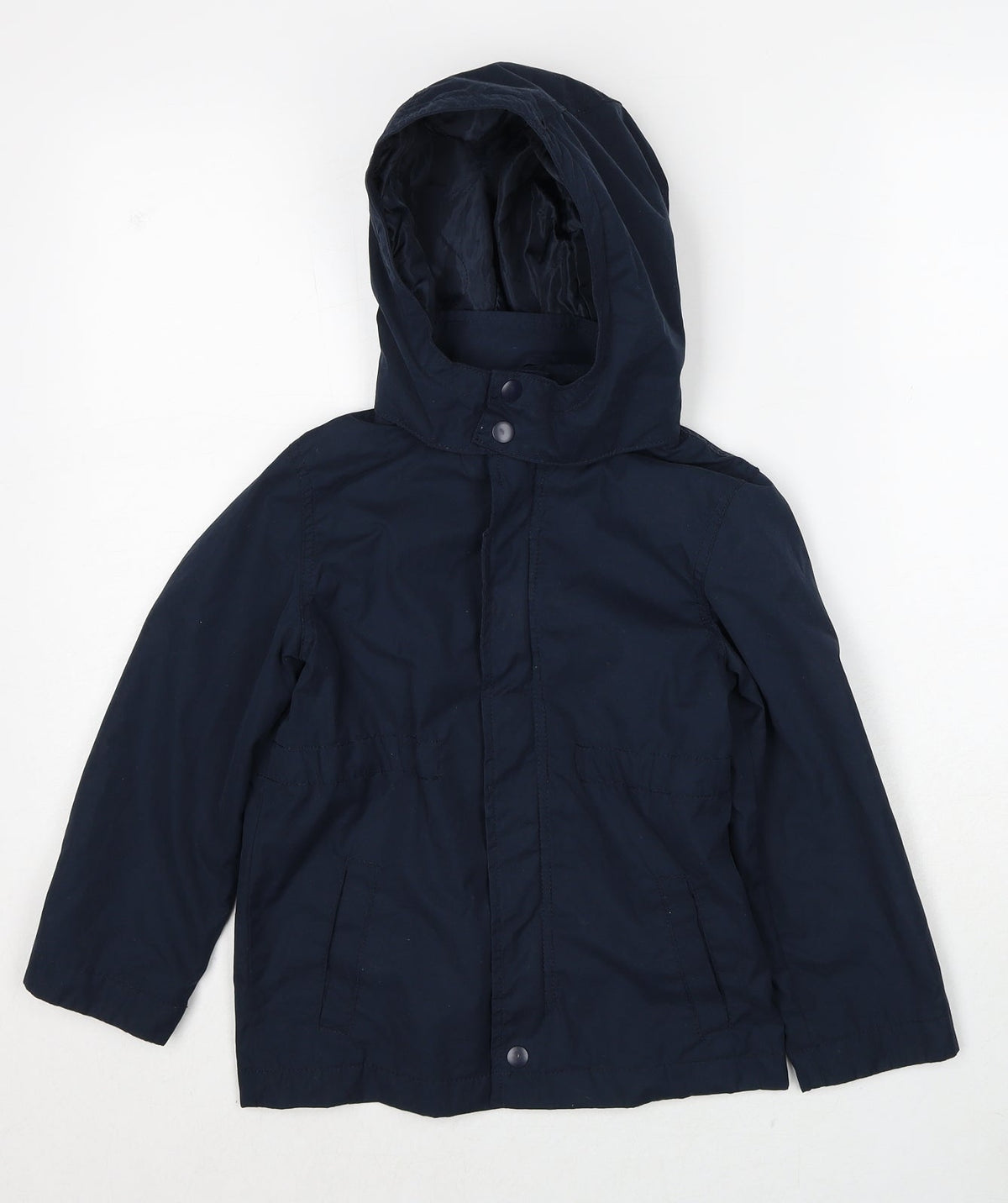 Additional front view of NAME IT girls’ blue jacket, size 6, years zip