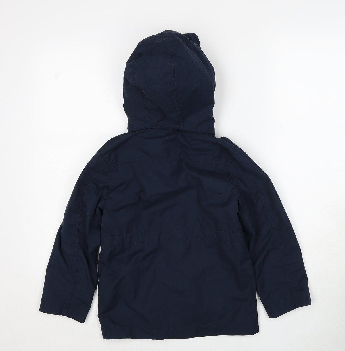 Back view of NAME IT girls’ blue jacket, size 6, years zip