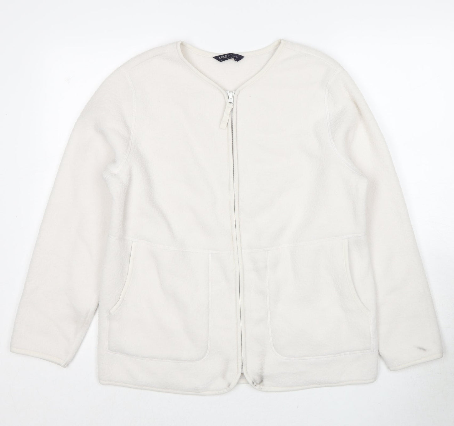 Womens UK Size M Marks and Spencer White Jacket