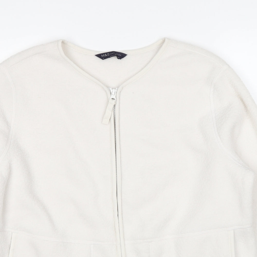 Womens UK Size M Marks and Spencer White Jacket