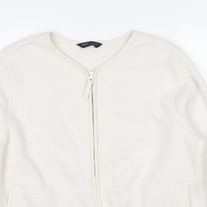 Womens UK Size M Marks and Spencer White Jacket