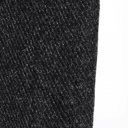 Marks and Spencer Womens Black Cotton A-Line Size M Round Neck Pullover