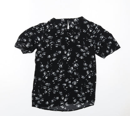 Womens UK Size 6 NEXT Black Basic Blouse