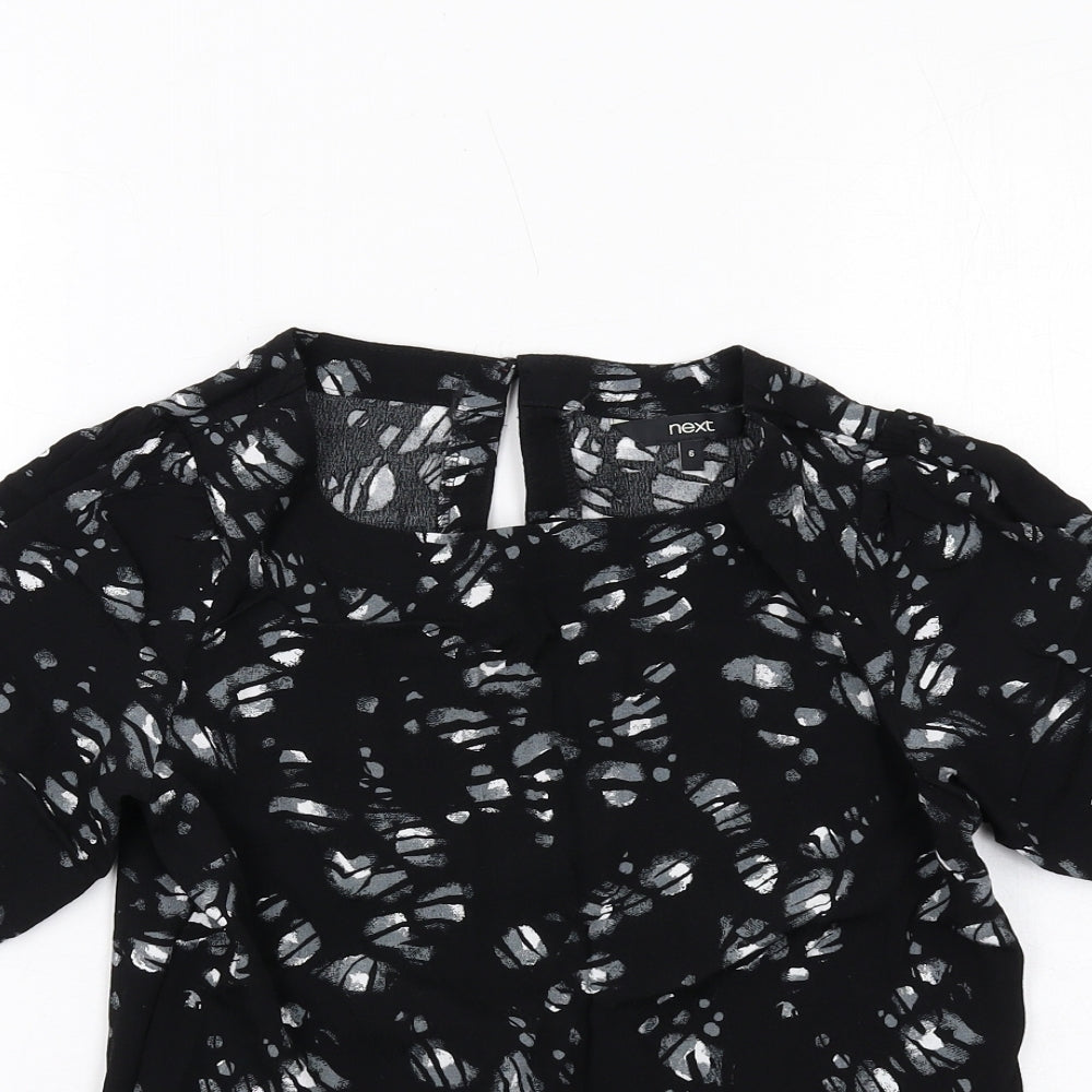 Womens UK Size 6 NEXT Black Basic Blouse