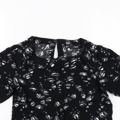 Womens UK Size 6 NEXT Black Basic Blouse