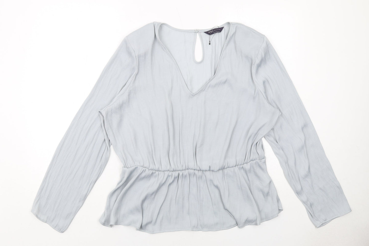 Womens UK Size 20 Marks and Spencer Grey Basic Blouse