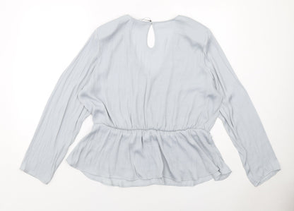 Womens UK Size 20 Marks and Spencer Grey Basic Blouse