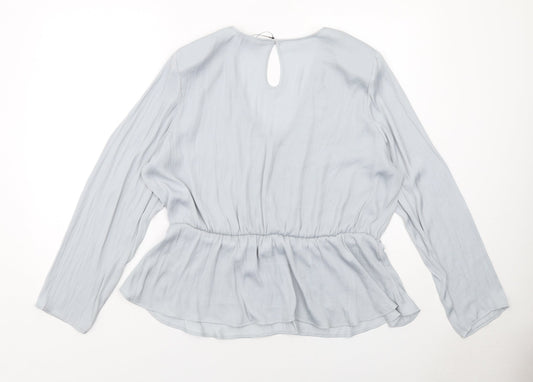 Womens UK Size 20 Marks and Spencer Grey Basic Blouse