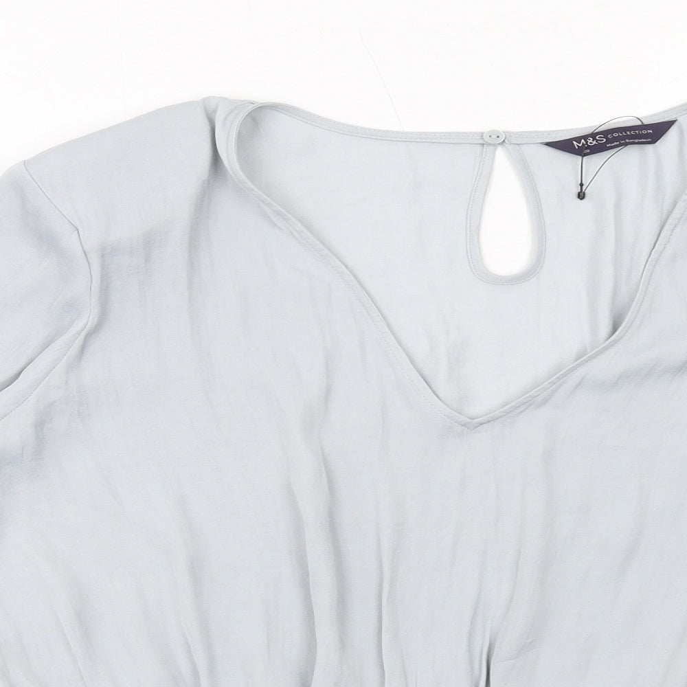 Womens UK Size 20 Marks and Spencer Grey Basic Blouse