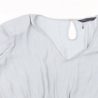 Womens UK Size 20 Marks and Spencer Grey Basic Blouse