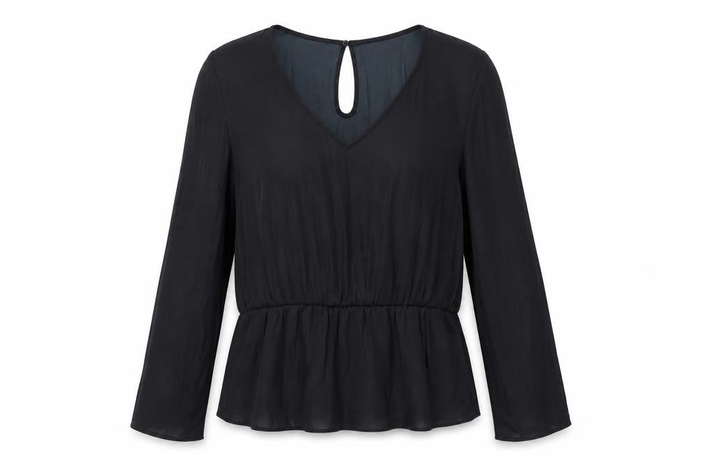 Womens UK Size 10 Marks and Spencer Black Basic Blouse