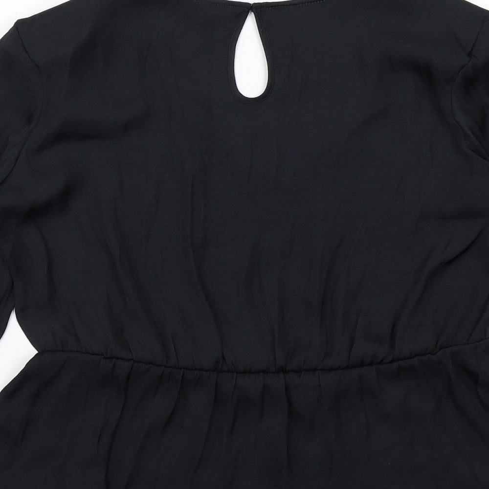Womens UK Size 10 Marks and Spencer Black Basic Blouse