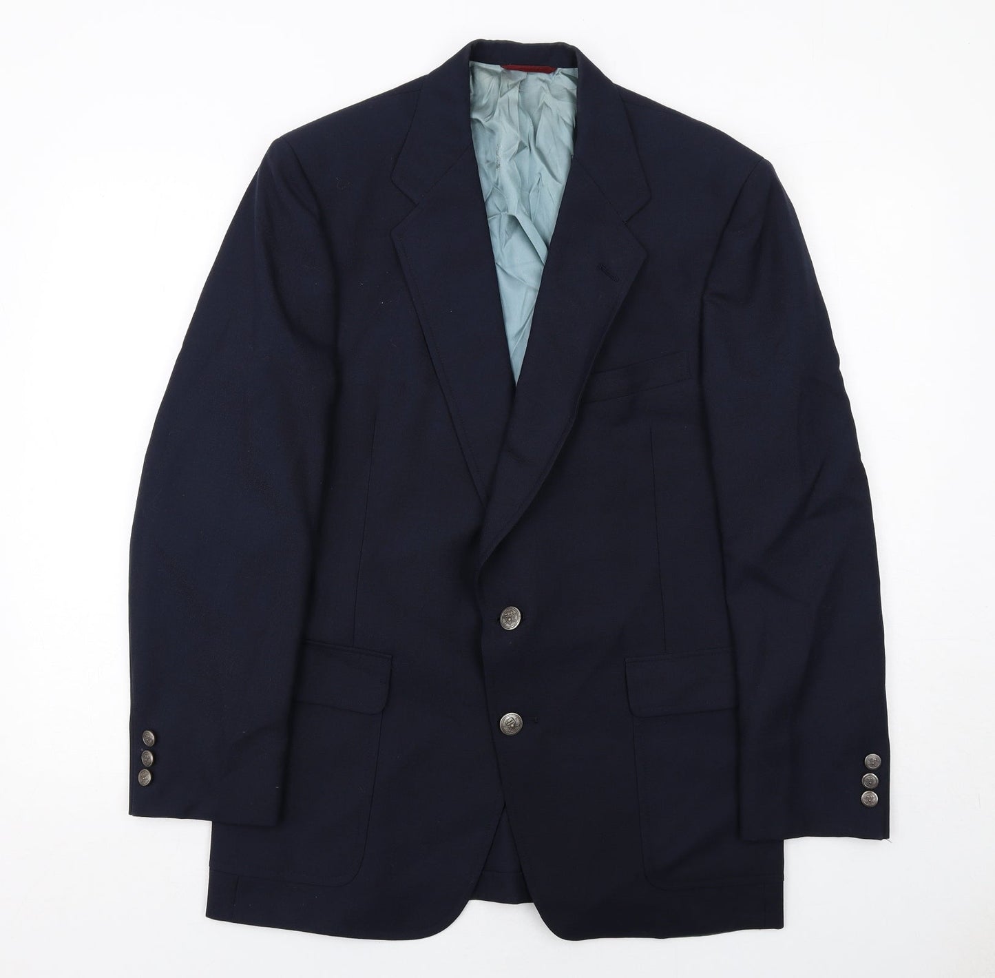 Golden Bear Mens Blue Polyester Jacket Suit Trousers Size 42 Regular