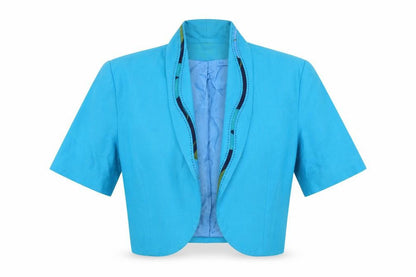 Karida Womens Blue Jacket Blazer Size 14