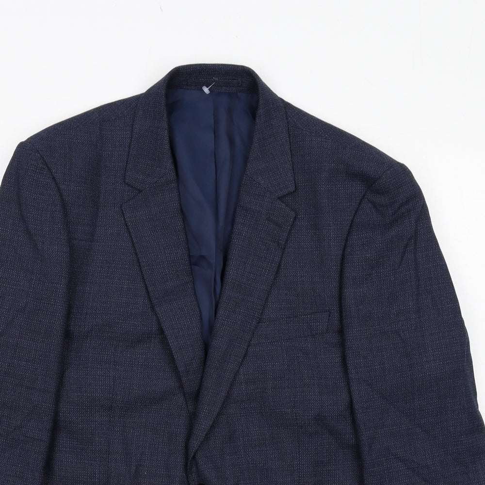 Mens UK Size 42 Marks and Spencer Regular Blue Suit Jacket