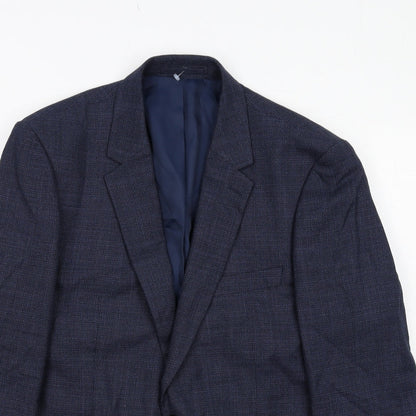 Mens UK Size 42 Marks and Spencer Regular Blue Suit Jacket