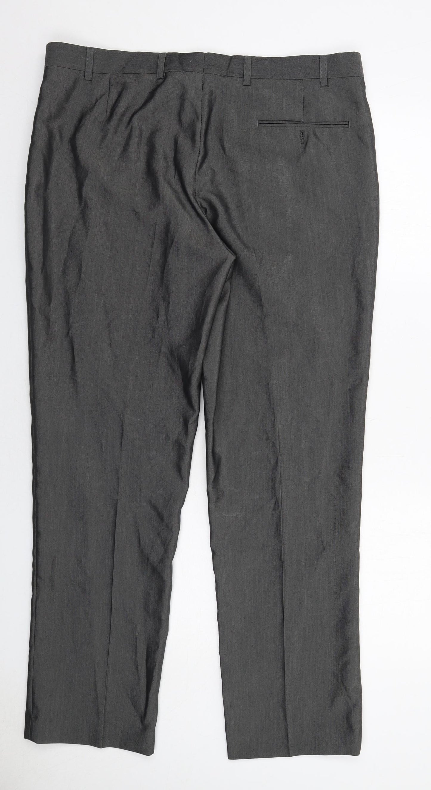 Mens UK Size 37 in Aspen&Court Regular Fit Dress Pants Grey Trousers