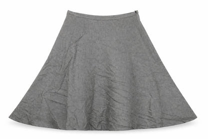 Phase Eight Womens Black Geometric Polyester Swing Skirt Size 14 Zip