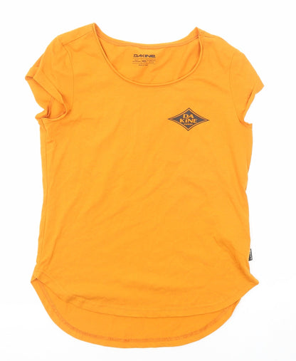 DAKINE Womens Yellow Cotton Basic T-Shirt Size XS Round Neck