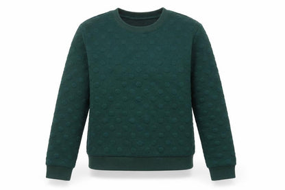 Louche Womens Green Polka Dot Polyester Pullover Sweatshirt Size 8 Pullover