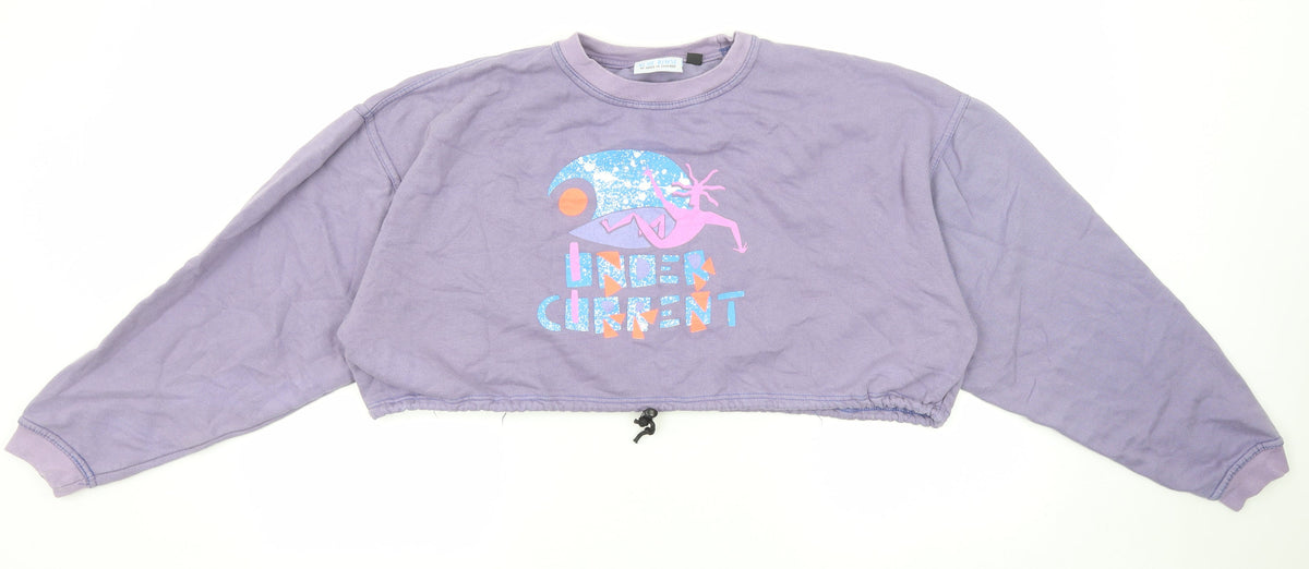 Blue Rinse Womens Purple Cotton Pullover Sweatshirt Size XL Pullover - Under Current