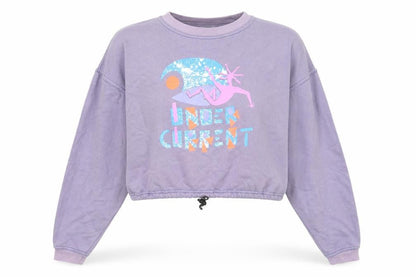 Blue Rinse Womens Purple Cotton Pullover Sweatshirt Size XL Pullover - Under Current