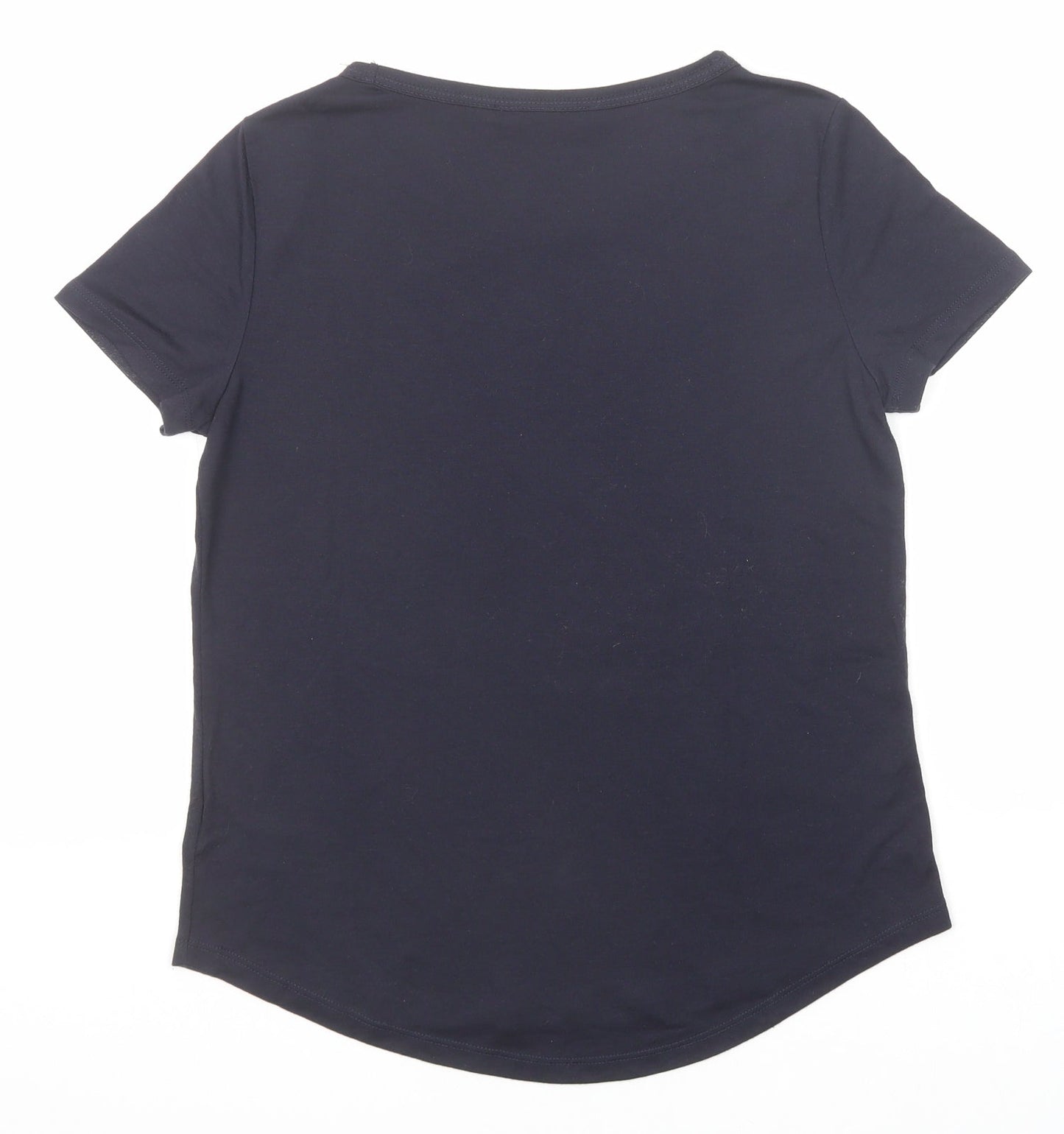 Womens UK Size 8 Marks and Spencer Blue Basic T-Shirt