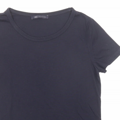 Womens UK Size 8 Marks and Spencer Blue Basic T-Shirt