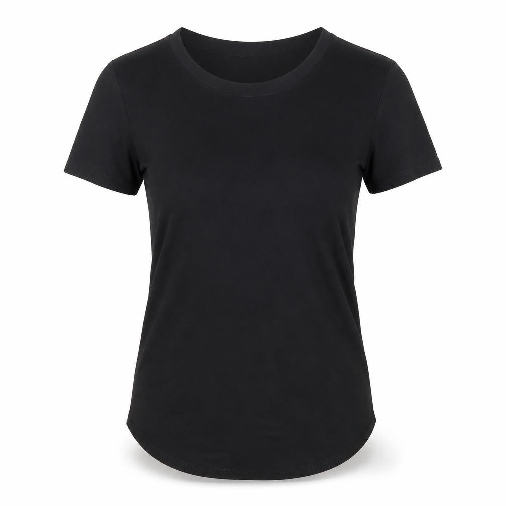 Womens UK Size XS Oasis Black Basic T-Shirt