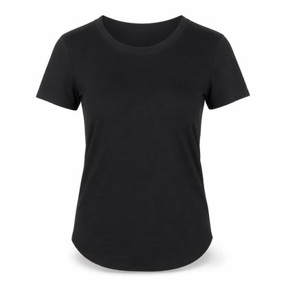 Womens UK Size XS Oasis Black Basic T-Shirt