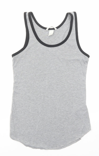 Womens UK Size S H&M Grey Basic Tank