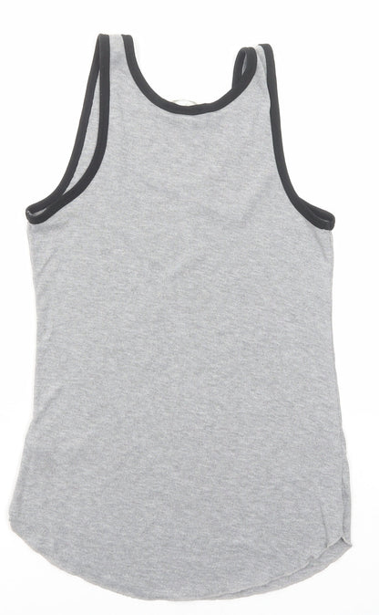 Womens UK Size S H&M Grey Basic Tank