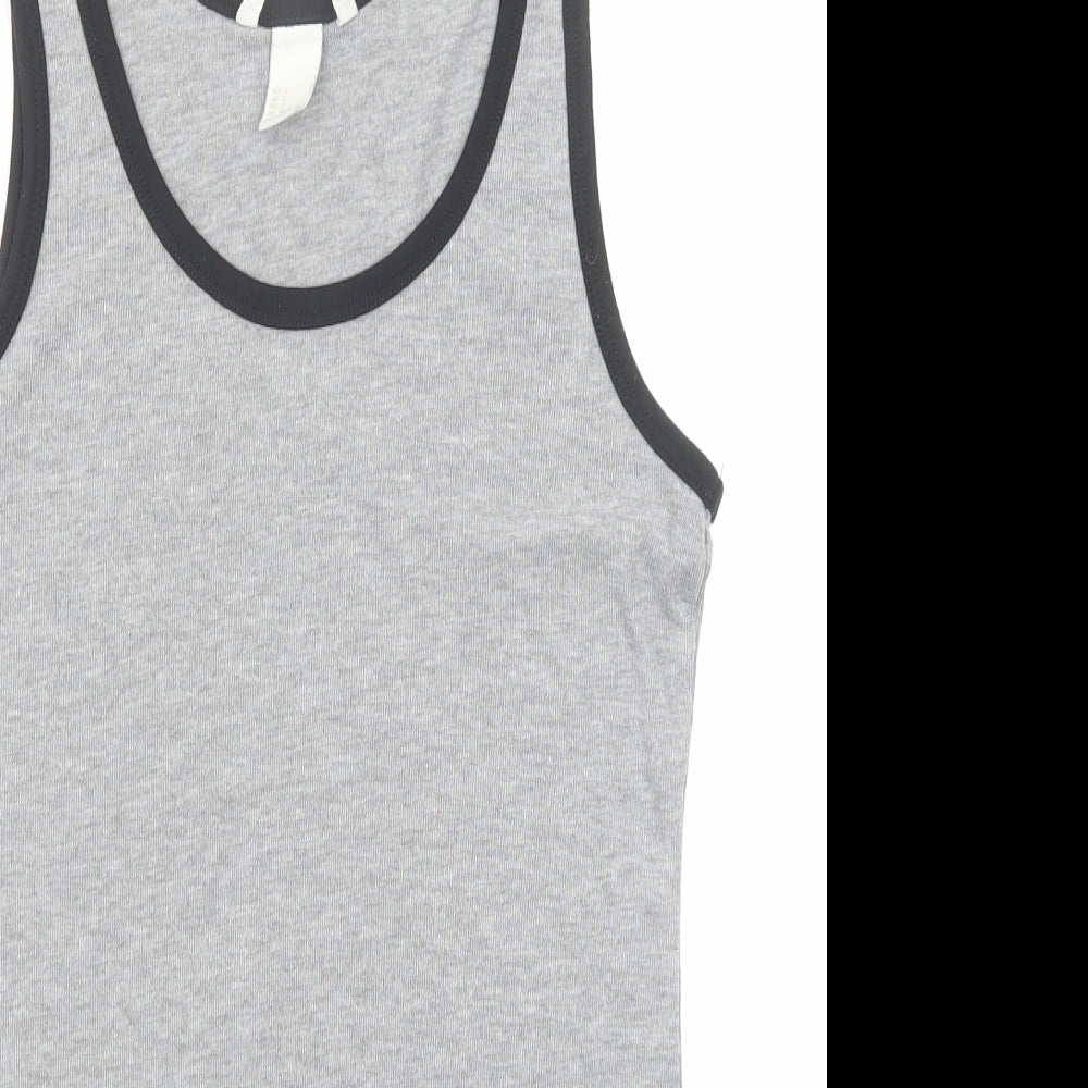 Womens UK Size S H&M Grey Basic Tank