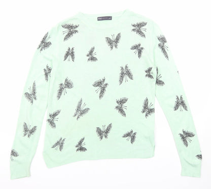 Womens UK Size 12 Marks and Spencer Green Pullover Jumper