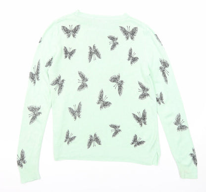 Womens UK Size 12 Marks and Spencer Green Pullover Jumper
