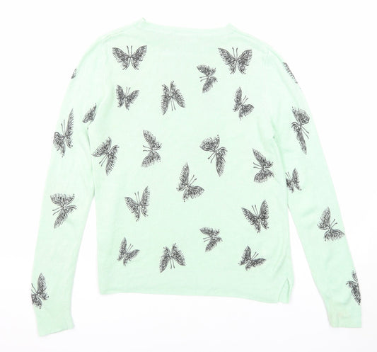 Womens UK Size 12 Marks and Spencer Green Pullover Jumper