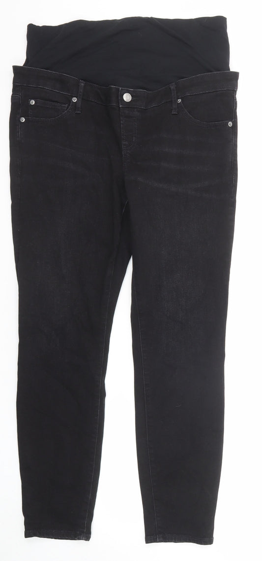Gap Womens Black Cotton Skinny Jeans Size 32 in Regular Zip