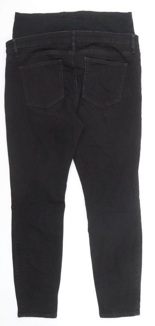 Gap Womens Black Cotton Skinny Jeans Size 32 in Regular Zip