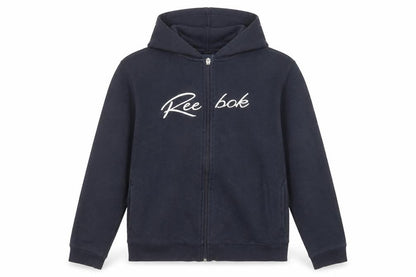 Reebok Boys Blue Polyester Full Zip Hoodie Size XL Zip