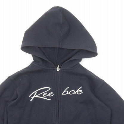 Reebok Boys Blue Polyester Full Zip Hoodie Size XL Zip