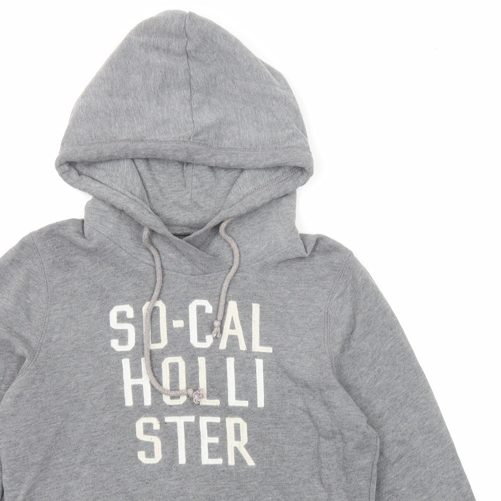 Hollister Womens Grey Cotton Pullover Hoodie Size S Pullover