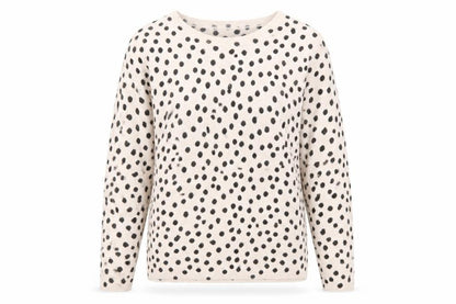 Marks and Spencer Womens Pink Round Neck Polka Dot Acrylic Pullover Jumper Size 12