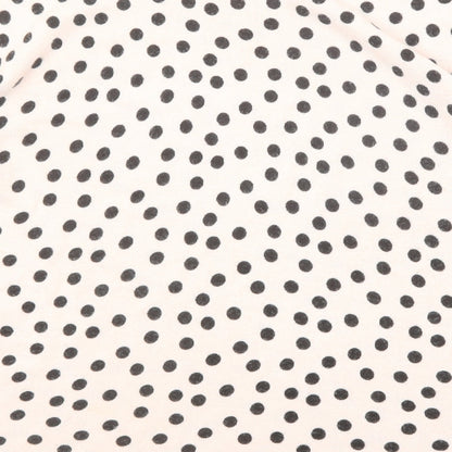 Marks and Spencer Womens Pink Round Neck Polka Dot Acrylic Pullover Jumper Size 12