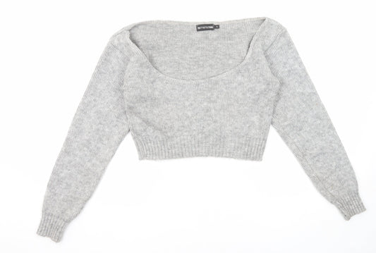 Womens UK Size S PRETTYLITTLETHING Grey Pullover Jumper