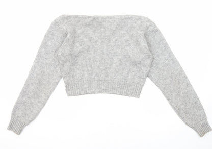 Womens UK Size S PRETTYLITTLETHING Grey Pullover Jumper