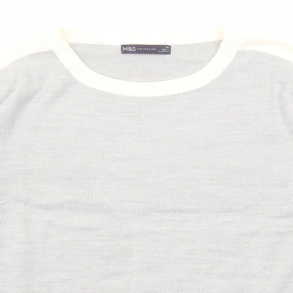 Womens UK Size 14 Marks and Spencer Grey Pullover Jumper