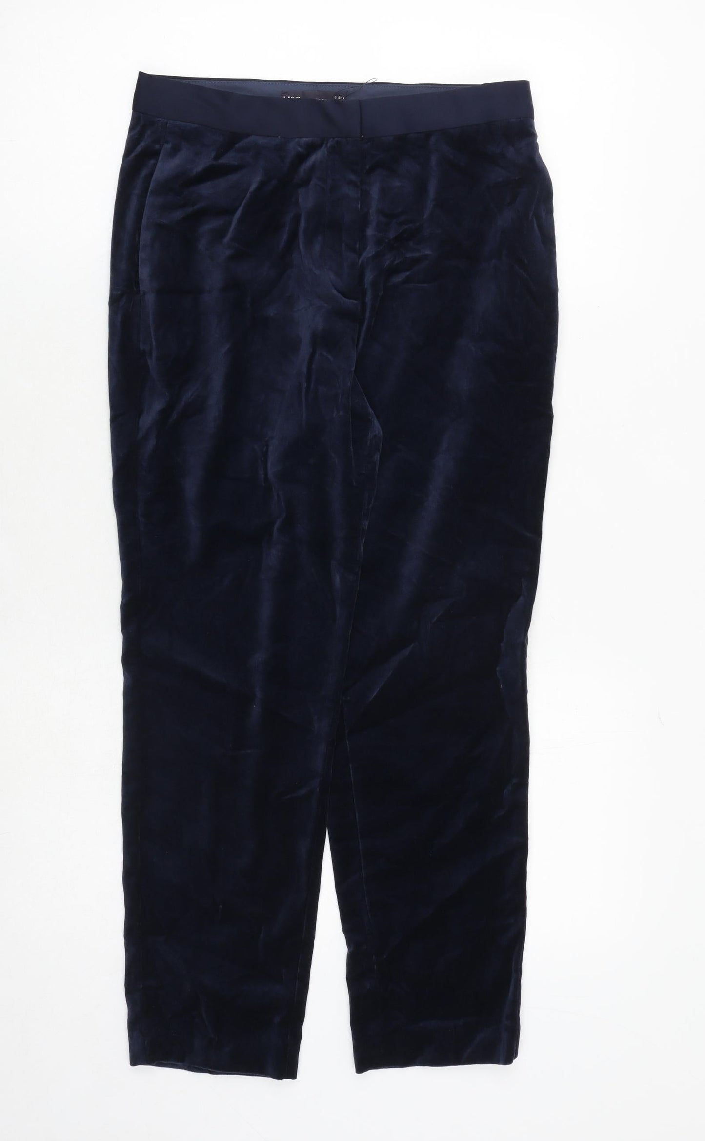 Womens UK Size 8 Marks and Spencer Regular Fit  Blue Trousers